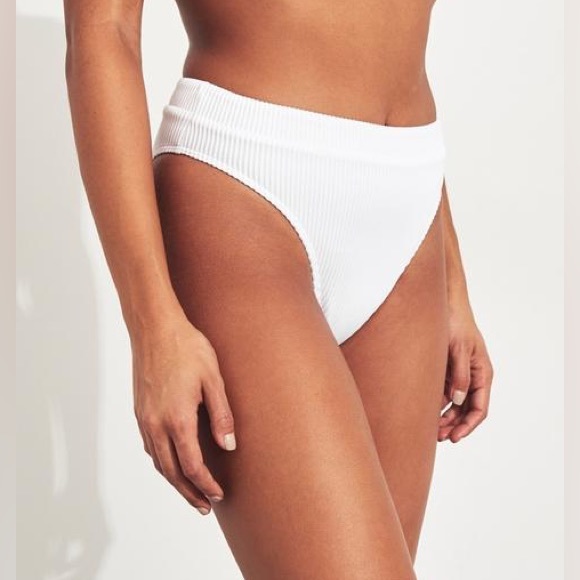 Hollister Other - 🔴 3 for $10 Hollister High Waist Ribbed White Bikini Bottoms